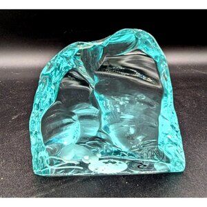 Vtg Hovmantrop Signed R. Strand Bornesson Iceberg Glacier Block Etched Mouse Scu